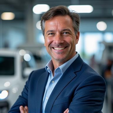 Portrait of Marco Dubois, Head of Operations for CarRentalCanada.